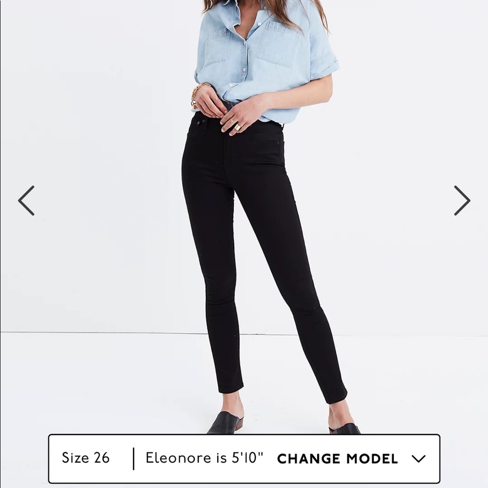 Madewell 10” High Rise Skinny Jean - 26T Tall - Carbondale Wash
